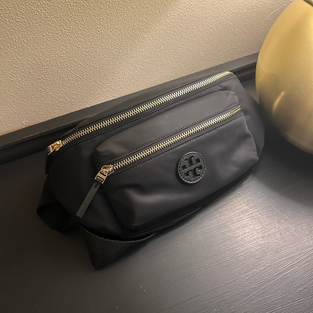 Tory Burch Black Belt Bag Minimalist Design